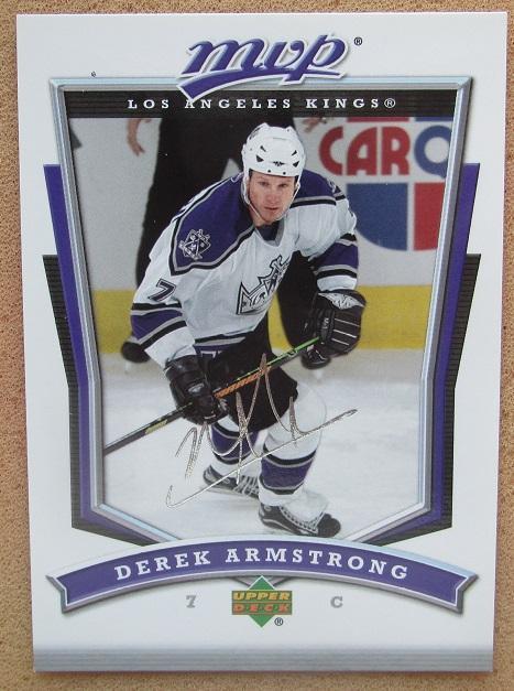 НХЛ Дерек Армстронг Лос-Анжелес Кингз № 158 автограф