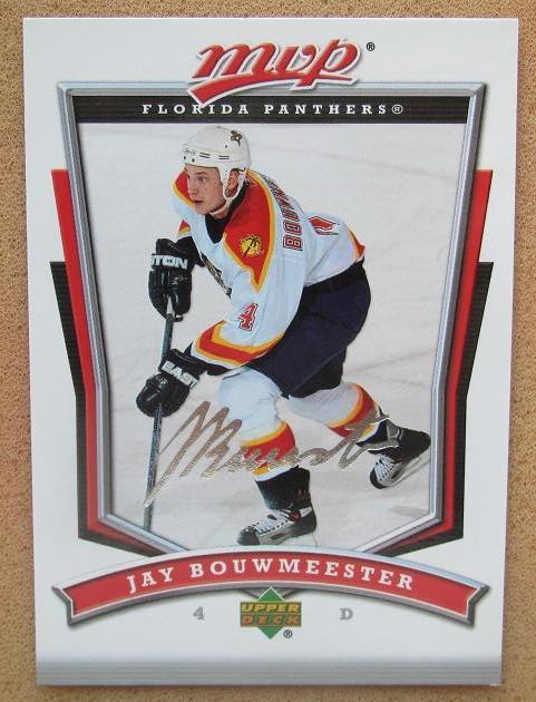 НХЛ Джей Боумистер Флорида Пантерз № 193 автограф