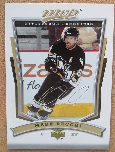 НХЛ Марк Рекки Питтсбург Пингвинз № 203 автограф
