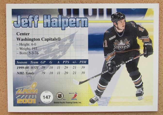 НХЛ Джефф Халперн Вашингтон Кэпиталз № 147 1