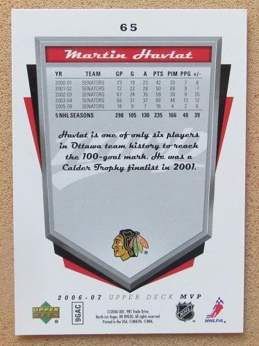 НХЛ Мартин Гавлат Чикаго Блэкхокс № 65 автограф 1