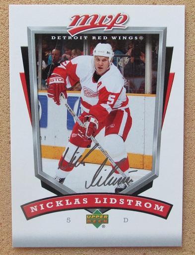 НХЛ Никлас Лидстром Детройт Ред Уингз № 105 автограф