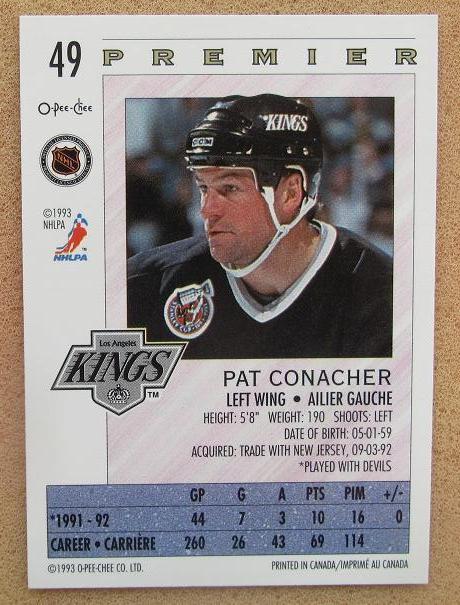 НХЛ Патрик Конахер Лос-Анжелес Кингз № 49 1