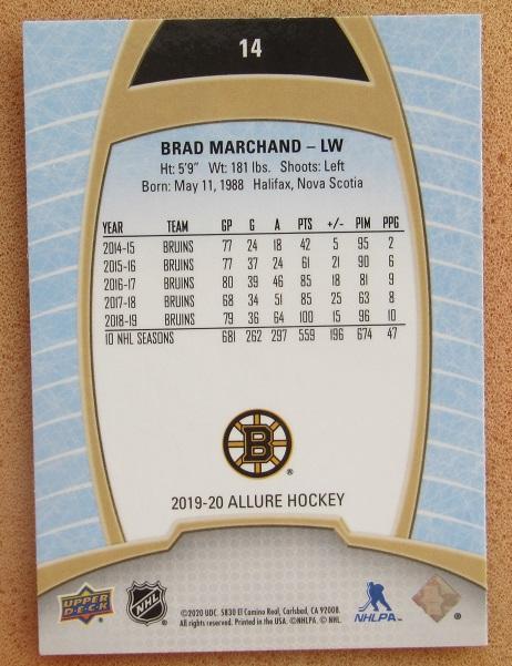 НХЛ Бред Маршанд Бостон Брюинз № 14 1
