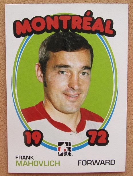 НХЛ Фрэнк Маховлич Монреаль Канадиенс № 57 Год хоккея суперсерия 1972