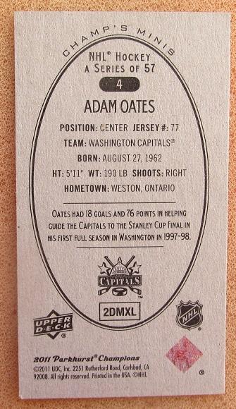 НХЛ Адам Оутс Вашингтон Кэпиталз № 4 1