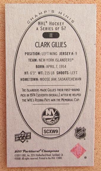 НХЛ Кларк Гиллис Нью-Йорк Айлендерс № 11 1