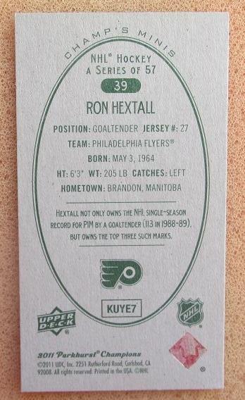 НХЛ Рон Хекстолл Филадельфия Флайерз № 39 g 1