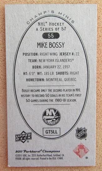НХЛ Майк Босси Нью-Йорк Айлендерс № 55 1