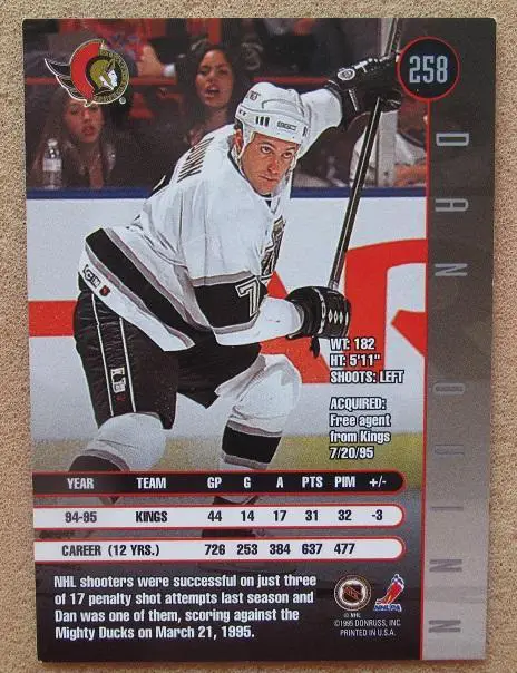 НХЛ Дэн Куинн Лос-Анжелес Кингз № 258 1