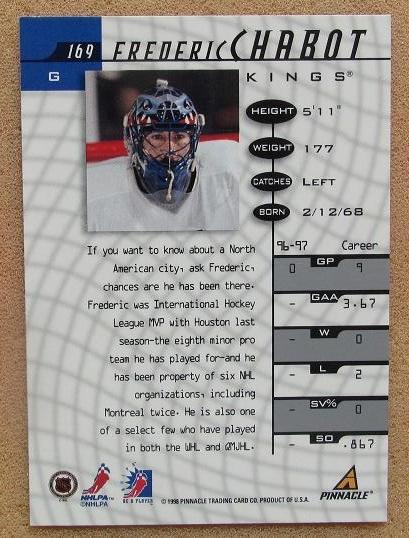 НХЛ Фредерик Шабо Лос-Анжелес Кингз № 169 1