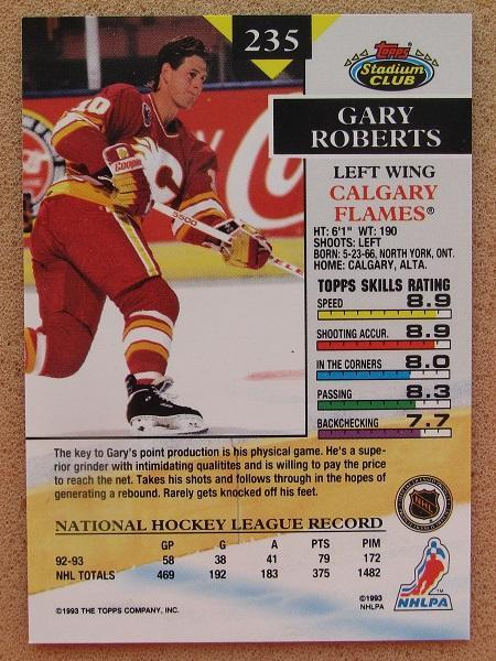 НХЛ Гари Робертс Калгари Флэймз № 235 1