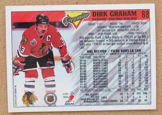 НХЛ Дирк Грэм Чикаго Блэкхокс № 88 1