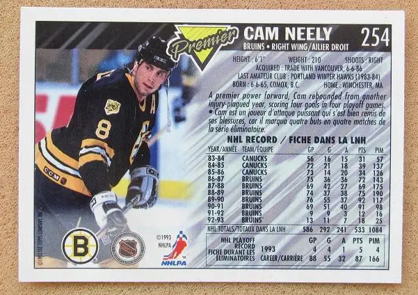 НХЛ Кэм Нили Бостон Брюинз № 254 1