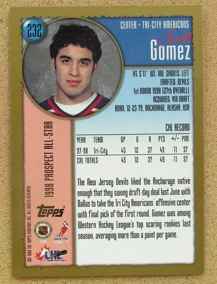 НХЛ Скотт Гомес Трай-Сити Американс № 232 1