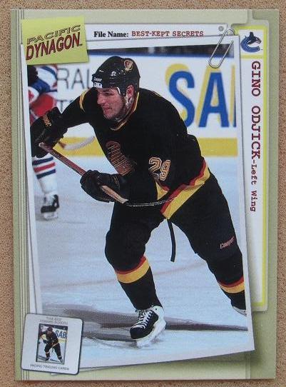 НХЛ Джино Оджик Ванкувер Кэнакс № 98
