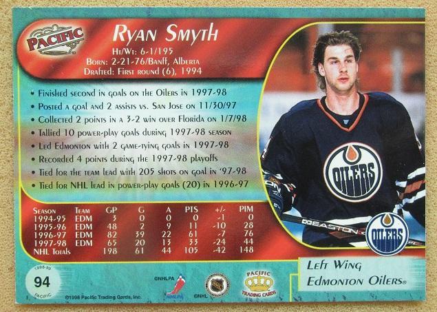 НХЛ Райан Смит Эдмонтон Ойлерз № 94 а 1