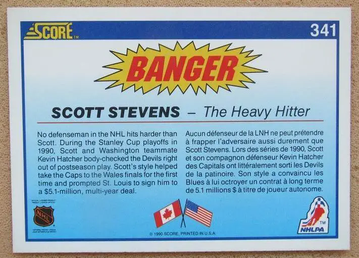 НХЛ Скотт Стивенс Вашингтон Кэпиталз № 341 кан 1