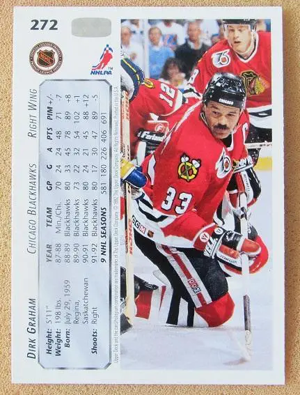 НХЛ Дирк Грэм Чикаго Блэкхокс № 272 1