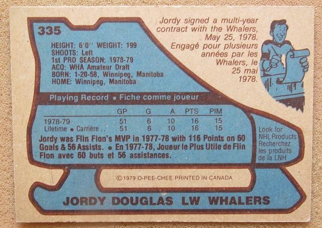 НХЛ Джорди Дуглас Хартфорд Уэйлерс № 335 1