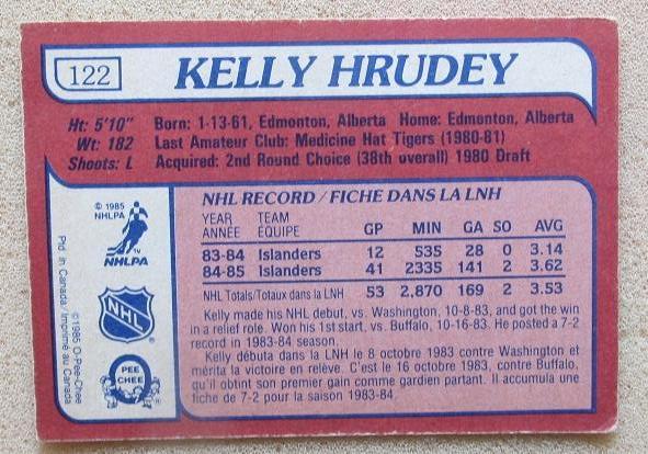 НХЛ Келли Хруди Нью-Йорк Айлендерс № 122 1