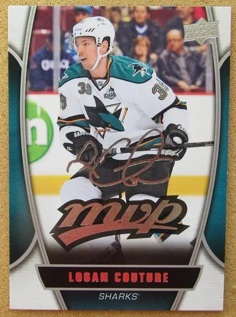 НХЛ Логан Кутюр Сан-Хосе Шаркс № 3 автограф