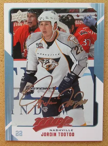 НХЛ Джордин Туту Нэшвилл Предаторз № 169 автограф