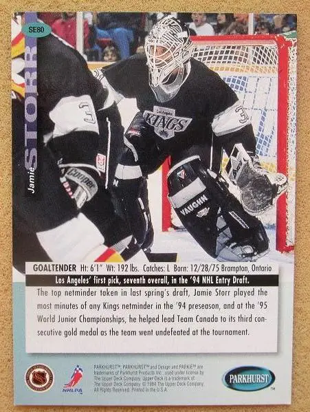 НХЛ Джейми Сторр Лос-Анжелес Кингз № SE 80 gold 1