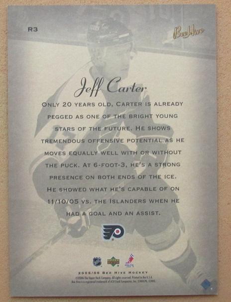 НХЛ Джефф Картер Филадельфия Флайерз № R 3 автограф 1