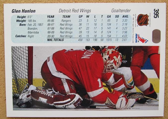 НХЛ Глен Хэнлон Детройт Ред Уингз № 395 1