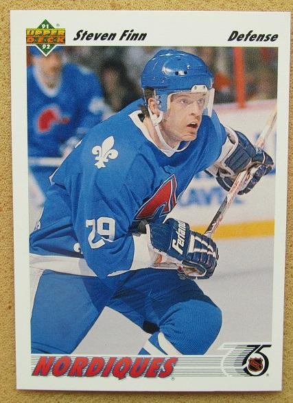 НХЛ Стивен Финн Квебек Нордикс № 340