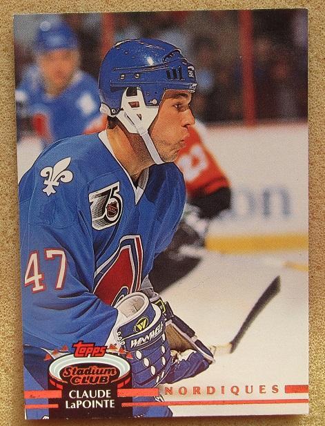 НХЛ Клод Лапойнт Квебек Нордикс № 93