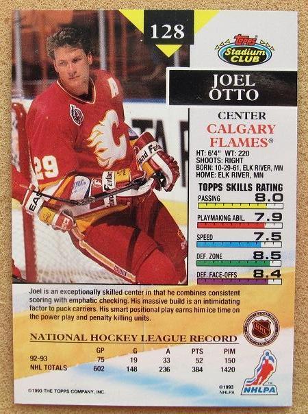 НХЛ Джоэль Отто Калгари Флэймз № 128 1