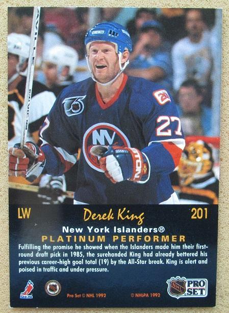 НХЛ Дерек Кинг Нью-Йорк Айлендерс № 201 1
