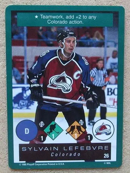 НХЛ Сильвен Лефевр Колорадо Эвеланш № 26