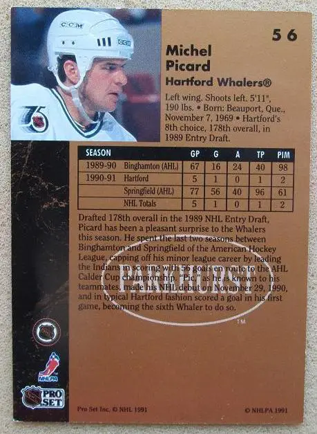 НХЛ Мишель Пикард Хартфорд Уэйлерс № 56 1