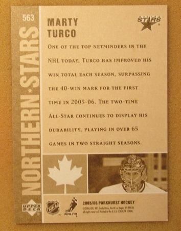 НХЛ Марти Турко Даллас Старз № 563 1