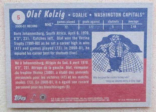НХЛ Олаф Кольциг Вашингтон Кэпиталз № 5 1