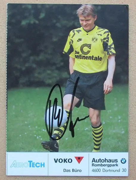 Наши в Германии автограф Сергей Горлукович Могилев Боруссия Дортмунд 1991