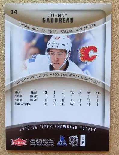 НХЛ Джонни Гудро Калгари Флэймз № 34 1