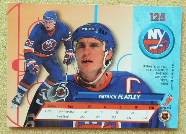 НХЛ Патрик Флэтли Нью-Йорк Айлендерс № 125 1