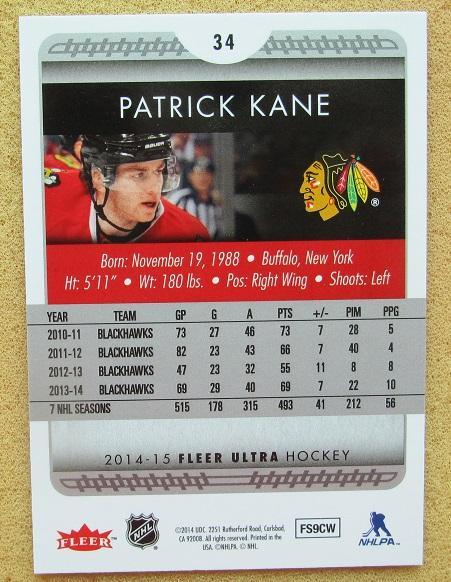 НХЛ Патрик Кейн Чикаго Блэкхокс № 34 1