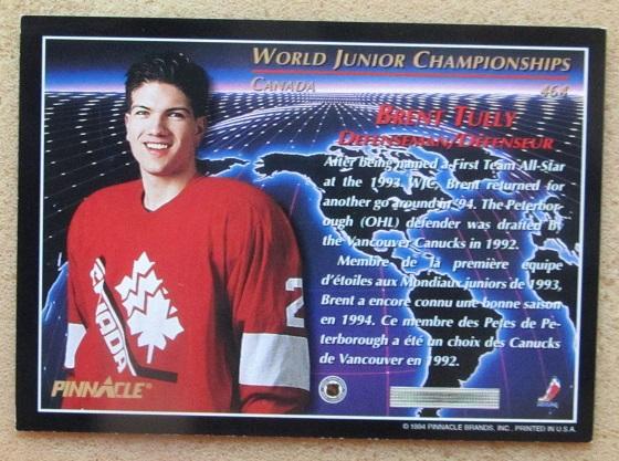 НХЛ Брент Талли Канада № 464 1