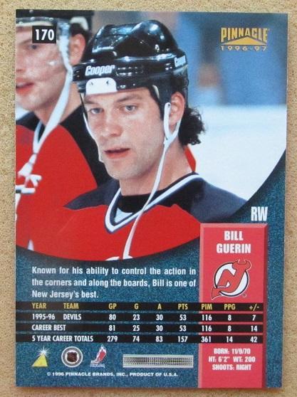 НХЛ Билл Герин Нью-Джерси Дэвилз № 170 1