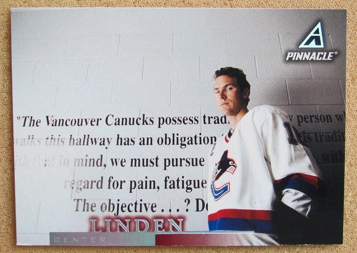 НХЛ Тревор Линден Ванкувер Кэнакс № 106