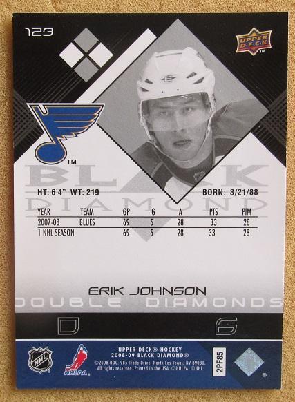 НХЛ Эрик Джонсон Сент-Луис Блюз № 123 1