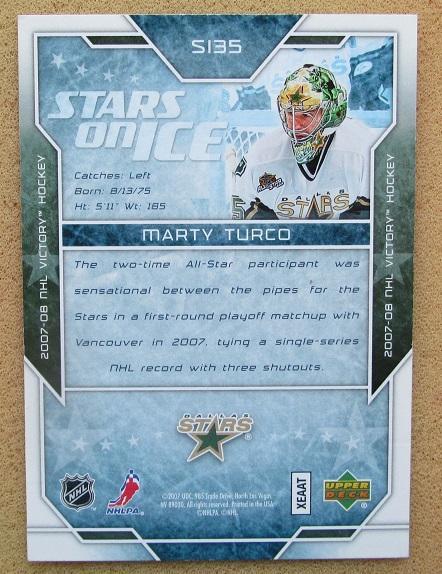 НХЛ Марти Турко Даллас Старз № SI 35 1