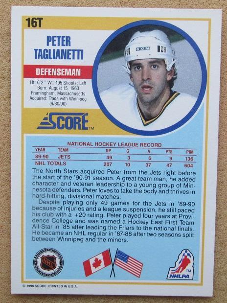 НХЛ Петер Таглианетти Миннесота Норт Старз № 16 T 1