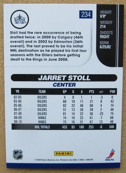 НХЛ Джаррет Столл Лос-Анжелес Кингз № 234 1