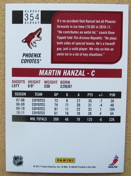 НХЛ Мартин Ганзал Финикс Койотис № 354 1